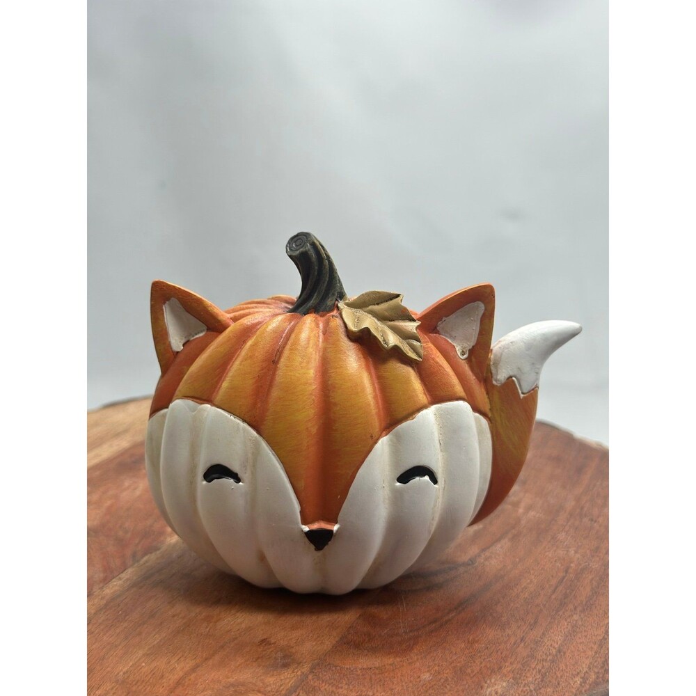 Halloween Fox Pumpkin Resin Shelf Decor Fall Decor